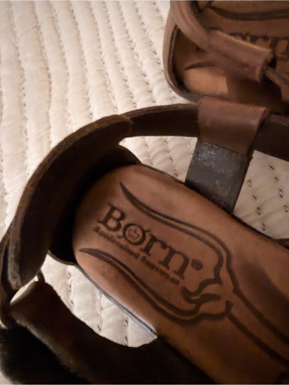 Born Brown Leather Multi-Strap Women’s Sandals - Picture 2 of 3
